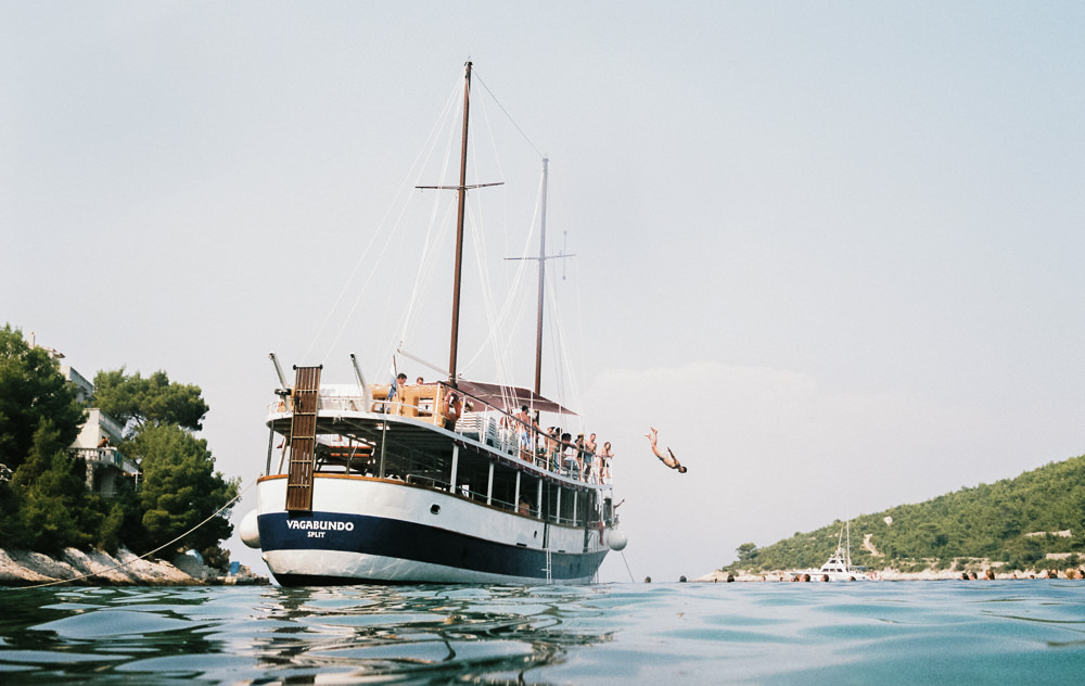 boat party before a wedding in Croatia near Hvar