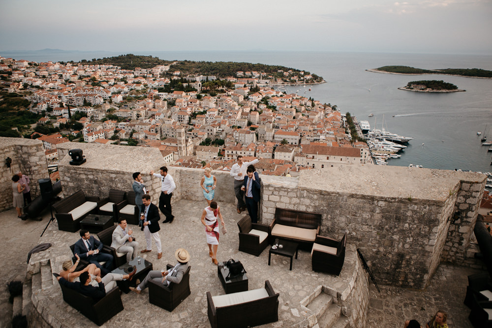 Wedding Party in Hvar Fortress in Croatia