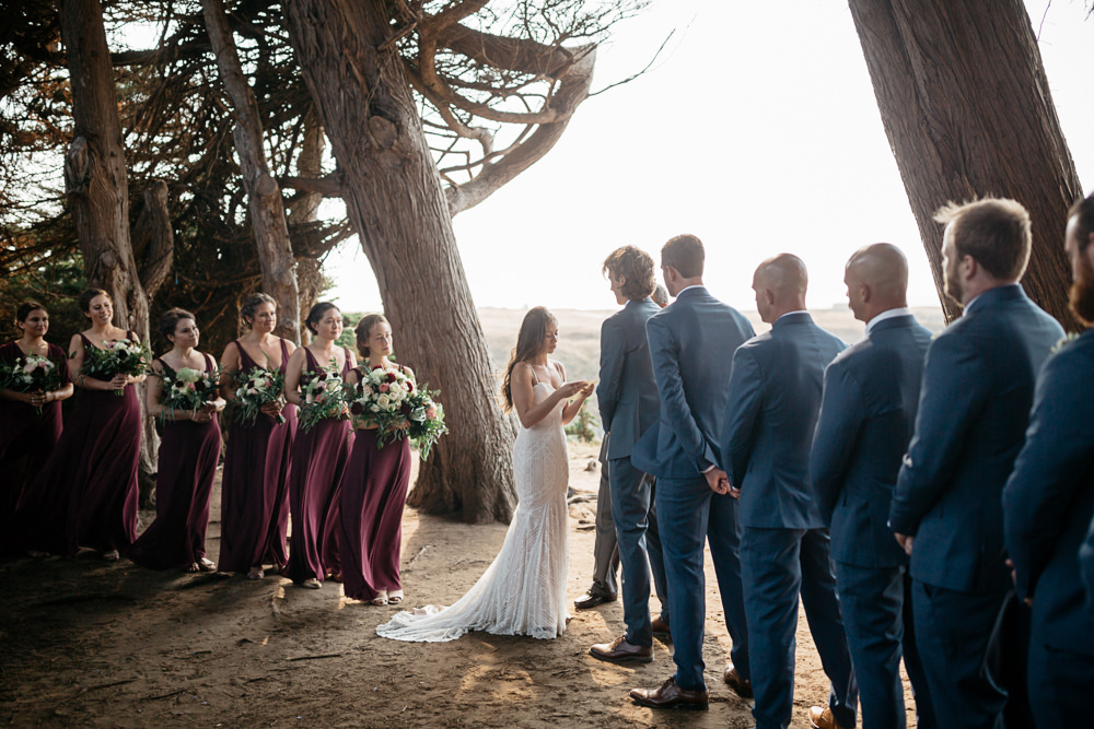 wedding ceremony near the ocean in California