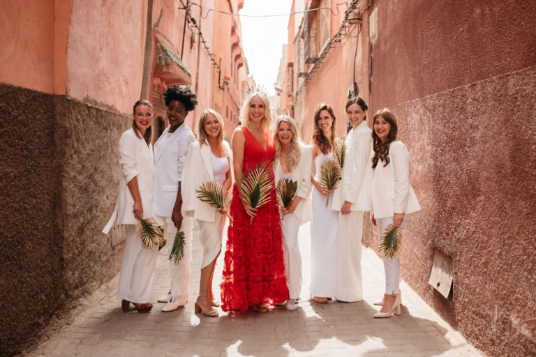 Bridal party during a wedding in Marrakesh