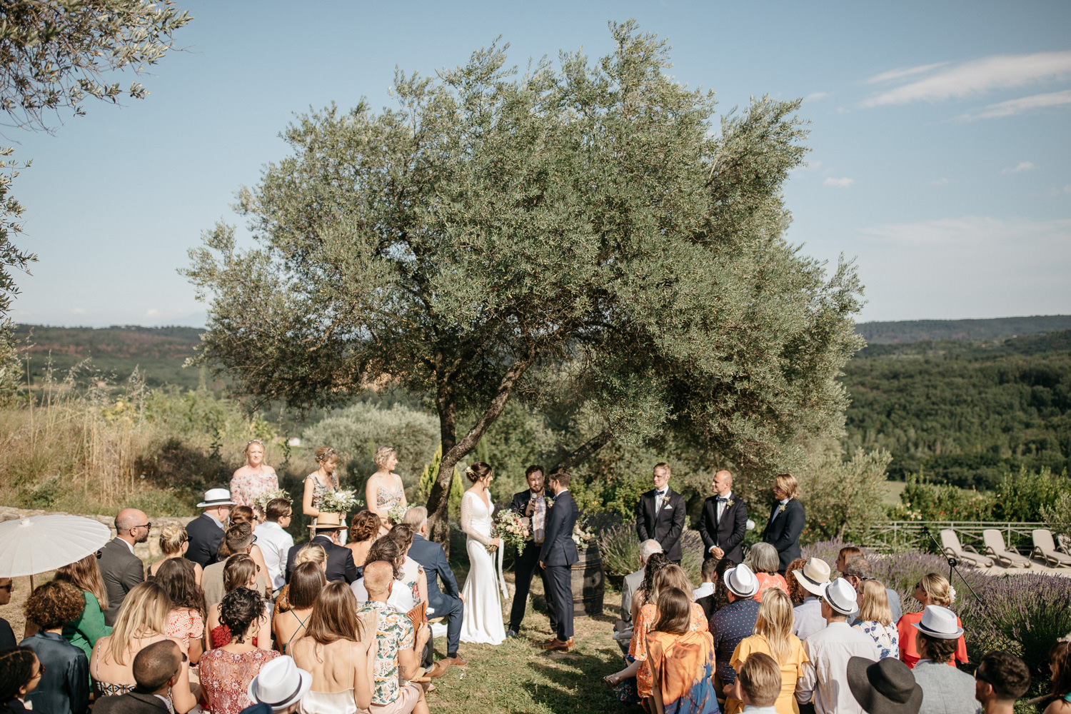 Wedding ceremony at clos d'Hullias