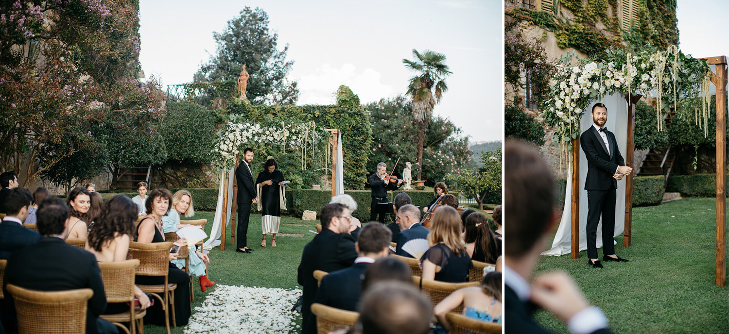 Wedding Ceremony at Borgo Stomennano in Tuscany