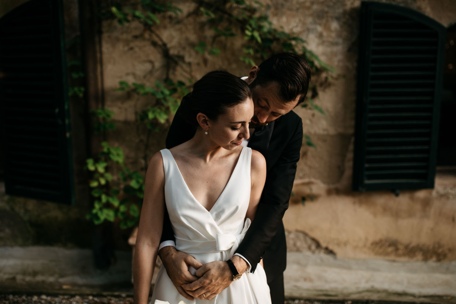 Couple during their wedding at Borgo Stomennano