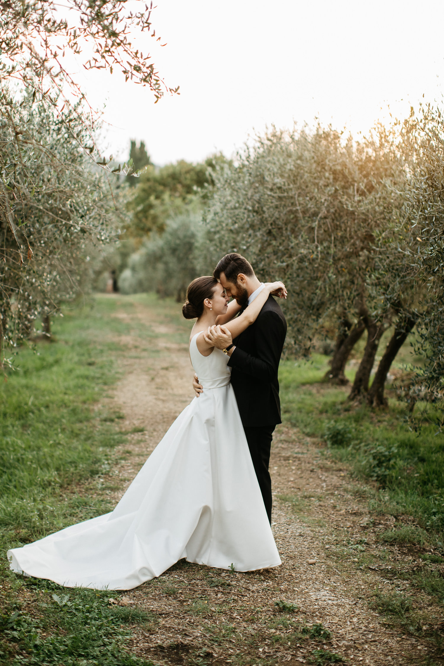 Couple during their wedding at Borgo Stomennano