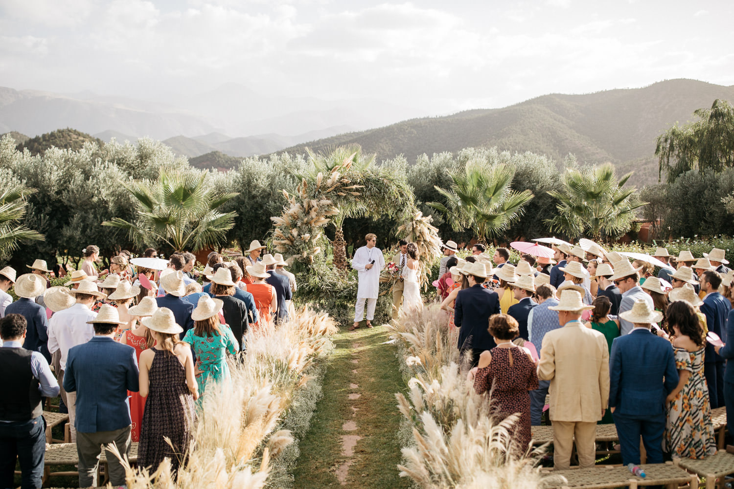 Wedding ceremony at Kasbah Bab Ourika near Marrakesh