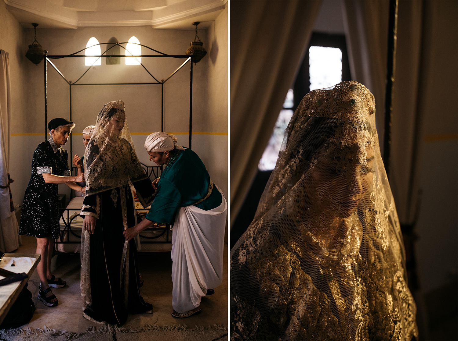 bride getting ready in Marrakech