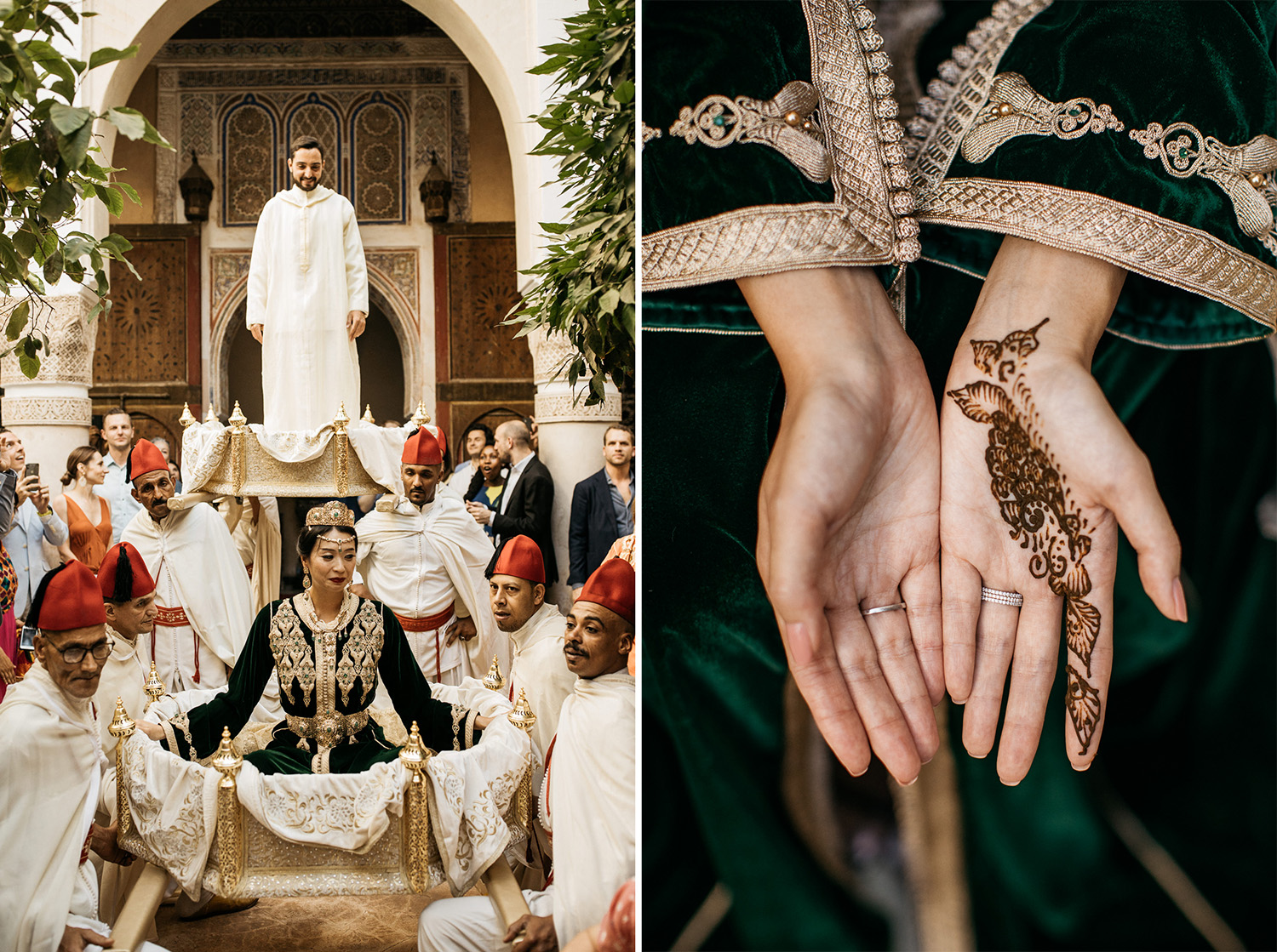 Couple during their wedding in Marrakech