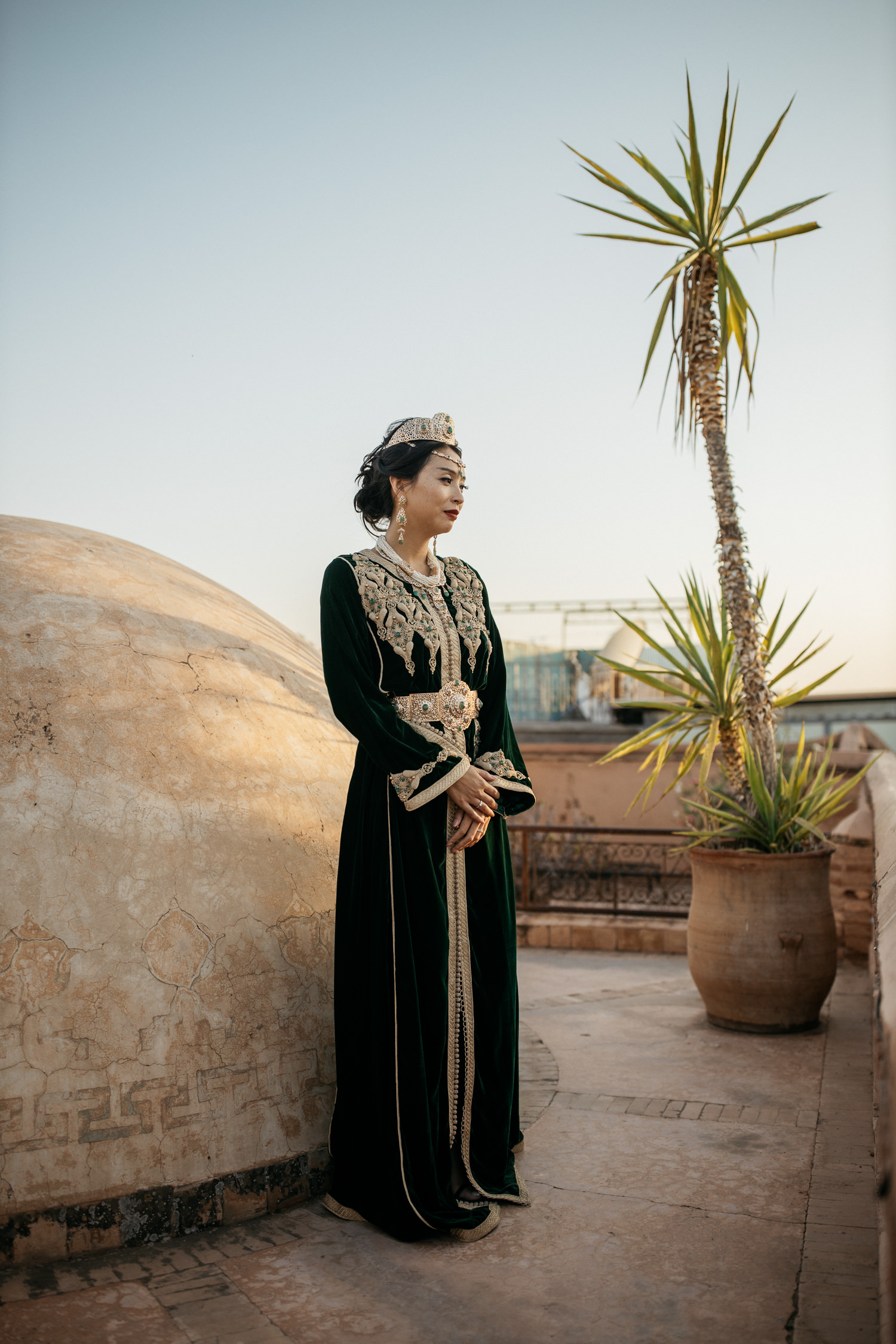 Bride during her wedding in Marrakech